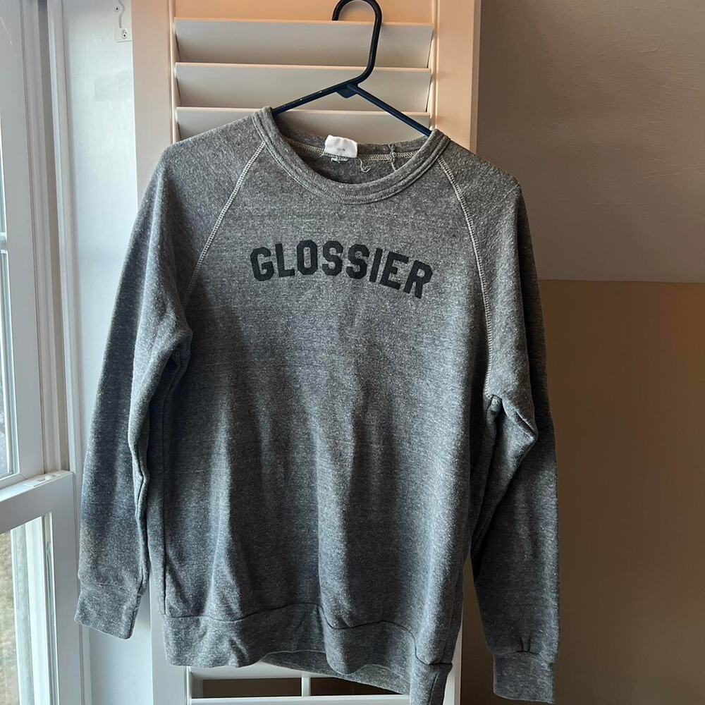 Grey glossier crewneck sweatshirt